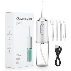 Irigator bucal si oral engross, 140 PSI, Functie masaj, rotatie 360°, portabil