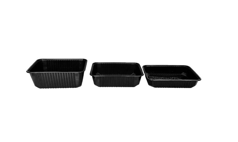 Caserole din PP, negre EURO BOX 1000CC (50BUC/SET)