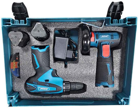 Set Mini Polizor si Flex  Engros, cu 5 discuri si 2 Acumulatori 48V
