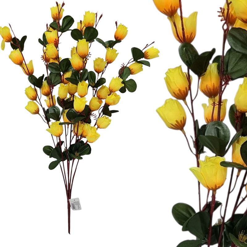 Buchet floare artificiala trandafir cu 7 fire 50 cm inaltime