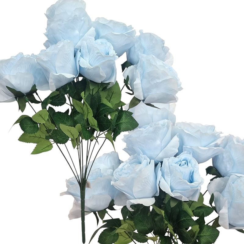 Buchet floare artificiala Trandafir engros 9 fire 48 cm lungime