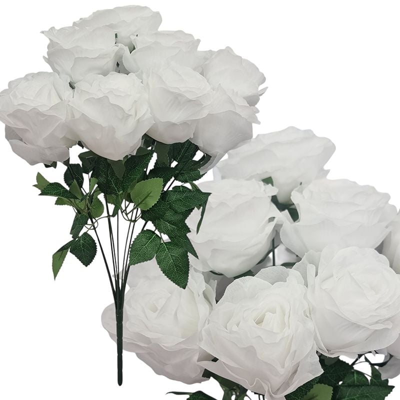 Buchet floare artificiala Trandafir engros 9 fire 48 cm lungime
