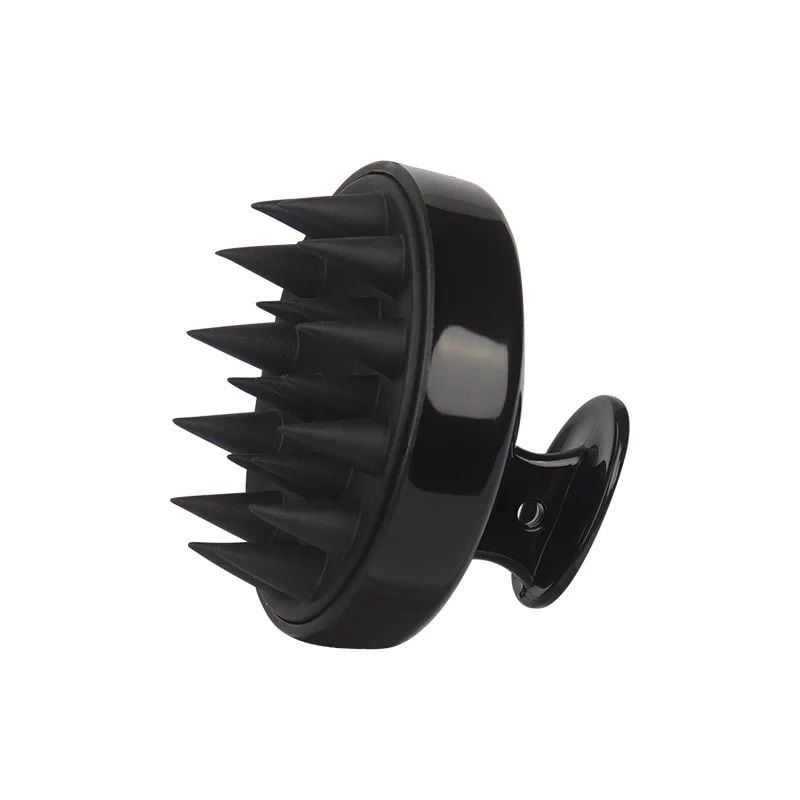 Perie pentru Masaj Capilar, Samponare si Curatare Scalp, Stimulare Crestere Par silicon negru, Sela