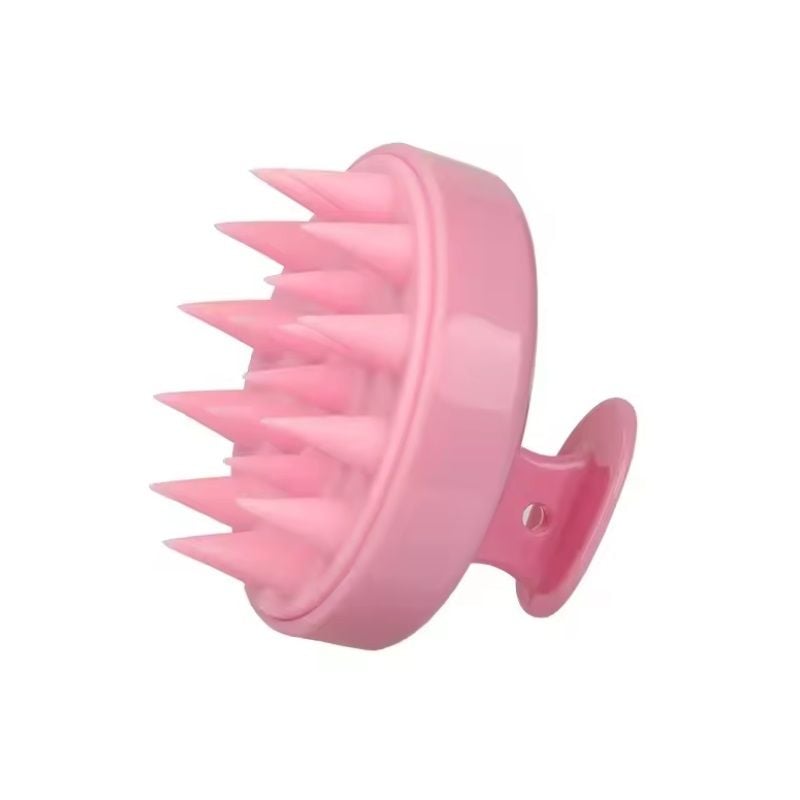 Perie pentru Masaj Capilar, Samponare si Curatare Scalp, Stimulare Crestere Par silicon roz, Sela engros