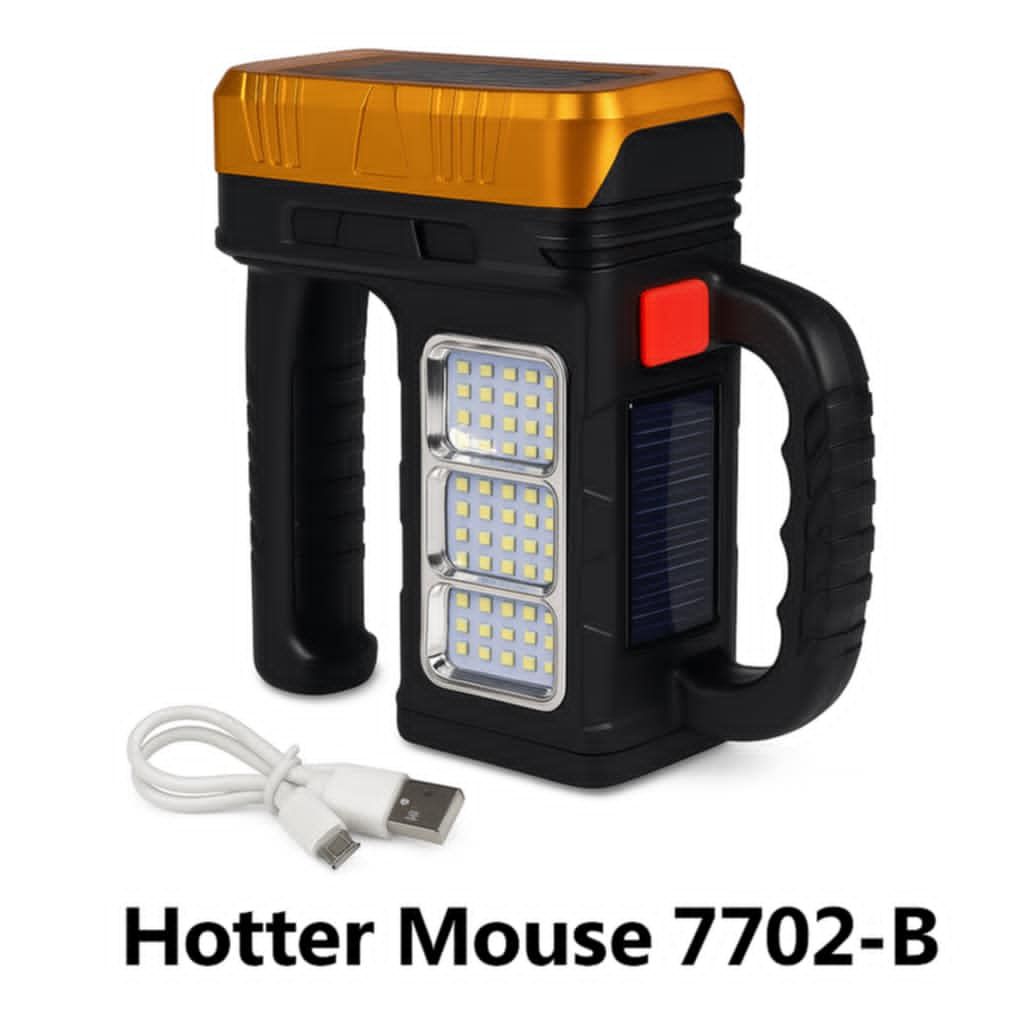 Lanternă solară portabilă cu dublă sursă de lumină – Hotter Mouse 7702-B-Engros