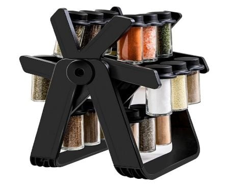 Organizator condimente Engros Set cu 18 Borcane, 29 x 21 x 25 cm