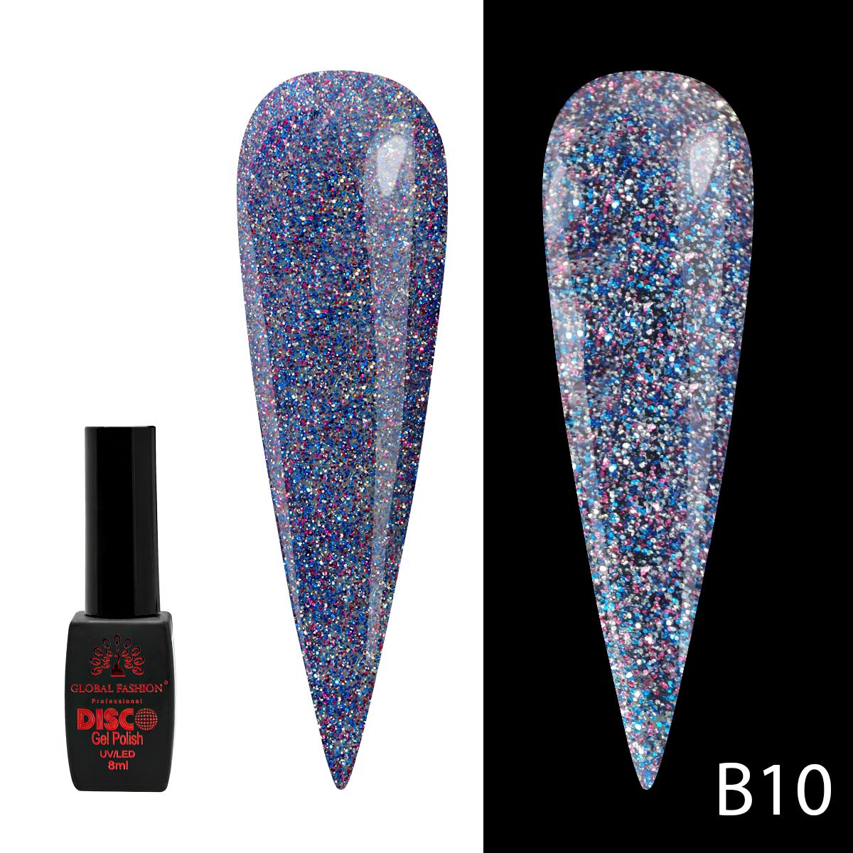 Oja semipermanenta Disco Shine Spectrum, Global Fashion, reflectorizanta, 8ml, B10 Engros