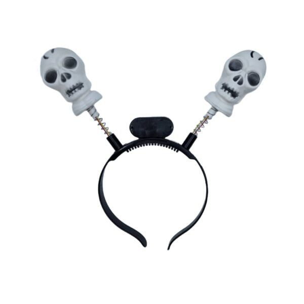 Bentiță Plastic cu Led Craniu engros 12/set