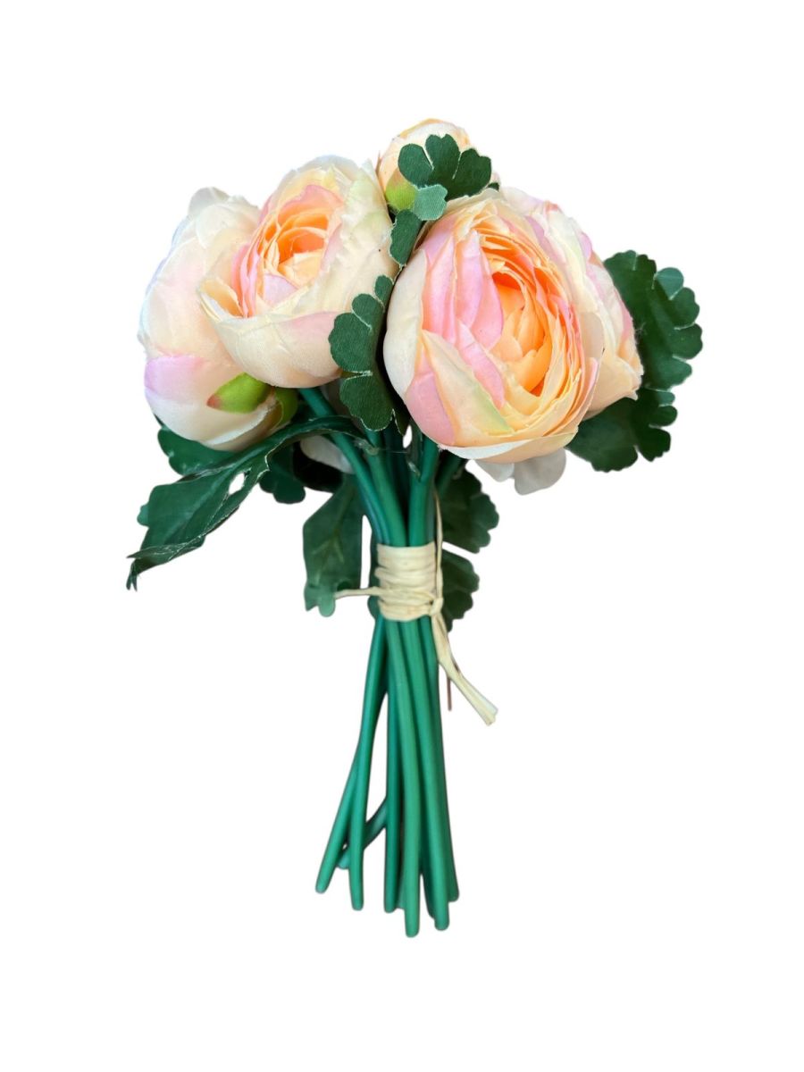 Buchet bujor artificial 10 fire, Flori artificiale En-Gros, 25 cm