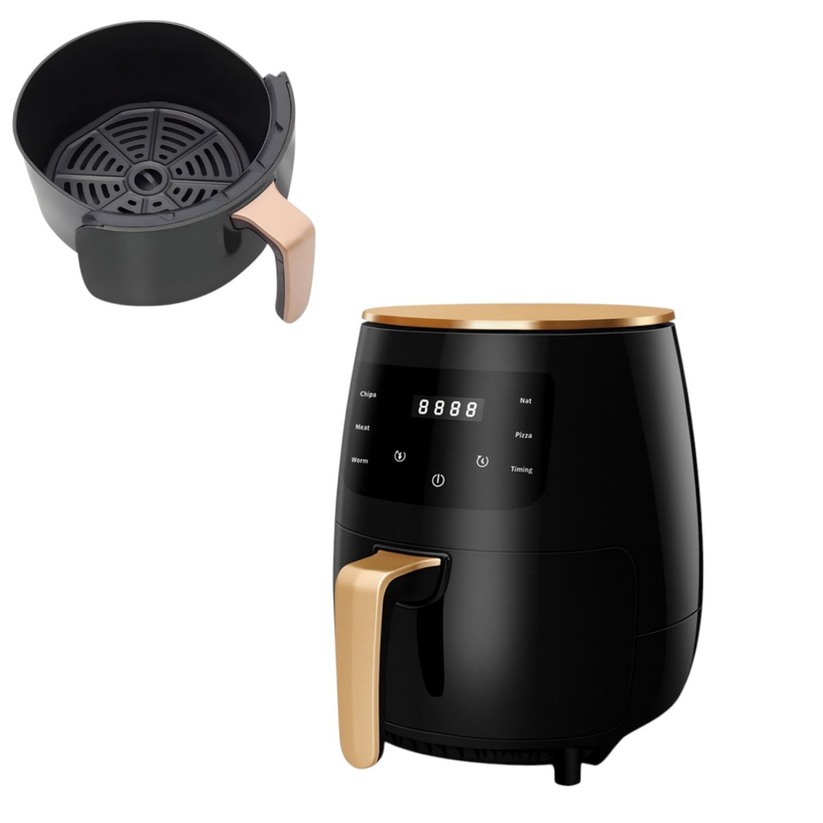 Friteuza cu Aer Cald, Fara Ulei, Air Fryer, 2400W Afisaj Digital Engros