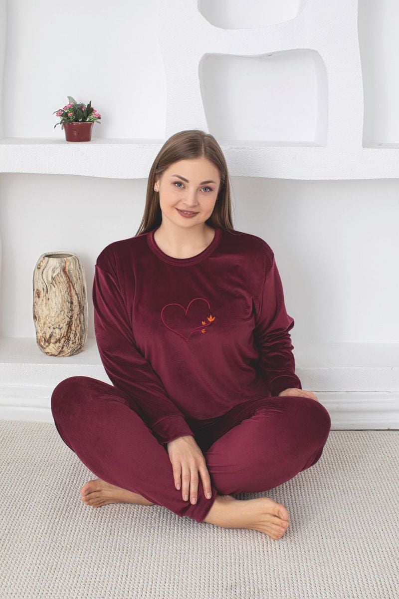 PIJAMA DAMA BAKI CATIFEA BATAL(XL,2XL,3XL) COD 104 ENGROS
