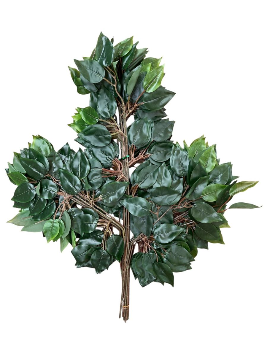 Set frunze ficus artificial 12 fire, Flori artificiale En-Gros, 60 cm