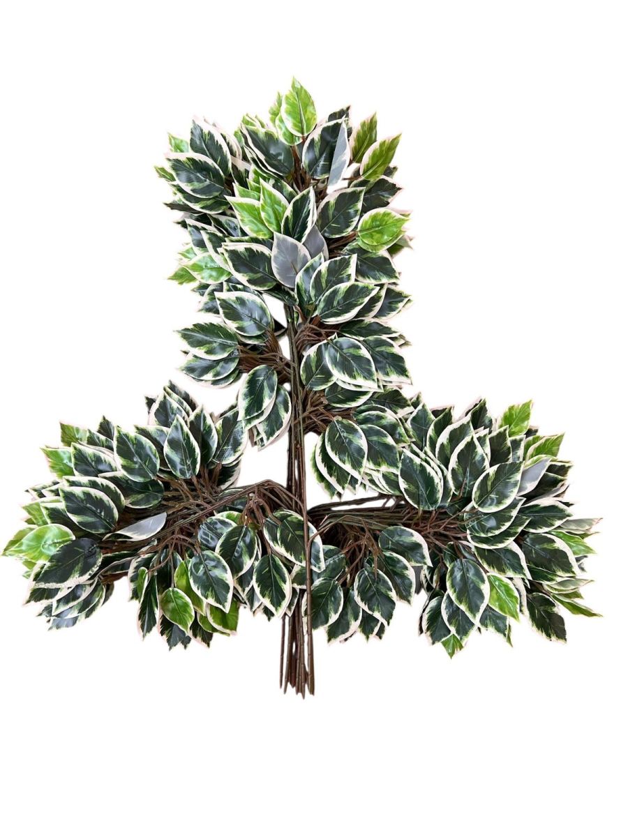 Set frunze ficus artificial 12 fire, Flori artificiale En-Gros, 60 cm