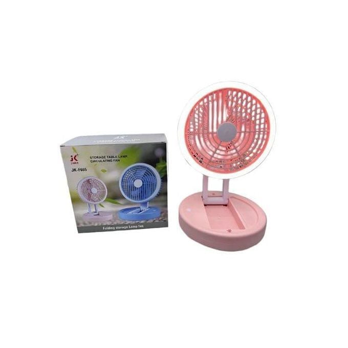 Ventilator de masă pliabil cu lampă LED, 3 trepte, USB reîncărcabil, portabil, En-gros
