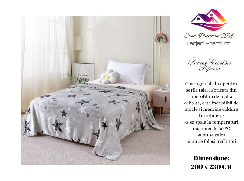 TRIO Paturi En-Gros, SERIE 3 MODELE DIFERITE, Material Cocolino, pentru Pat Dublu 200x230 cm