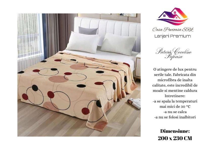 TRIO Paturi En-Gros, SERIE 3 MODELE DIFERITE, Material Cocolino, pentru Pat Dublu 200x230 cm