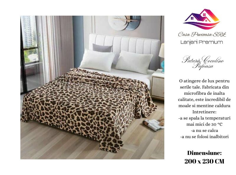 TRIO Paturi En-Gros, SERIE 3 MODELE DIFERITE, Material Cocolino, pentru Pat Dublu 200x230 cm