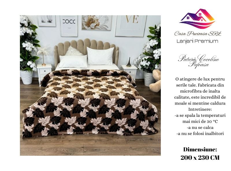 TRIO Paturi En-Gros, SERIE 3 MODELE DIFERITE, Material Cocolino, pentru Pat Dublu 200x230 cm