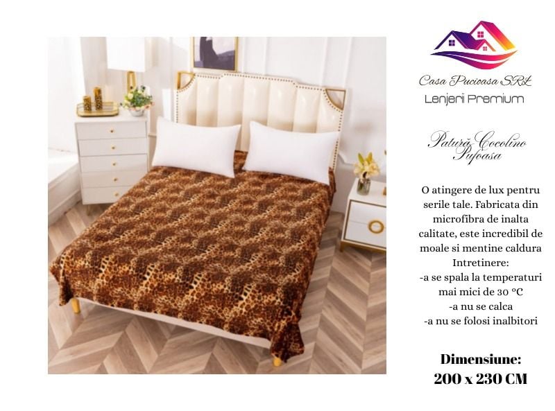 TRIO Paturi En-Gros, SERIE 3 MODELE DIFERITE, Material Cocolino, pentru Pat Dublu 200x230 cm
