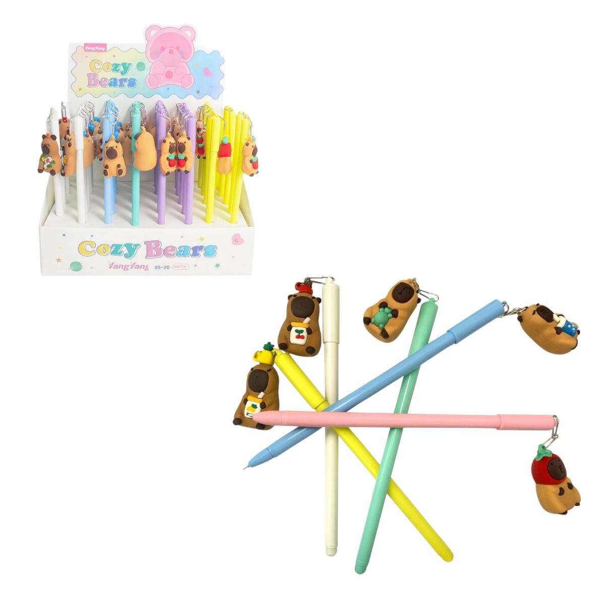 Pix cu Gel Albastru 40/set cu Figurina Capybara, 17cm Diferite Culori Engros