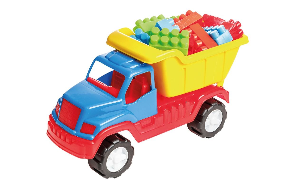 Set Educativ Camion si Cuburi de Construit 33x13x22 cm En-Gros