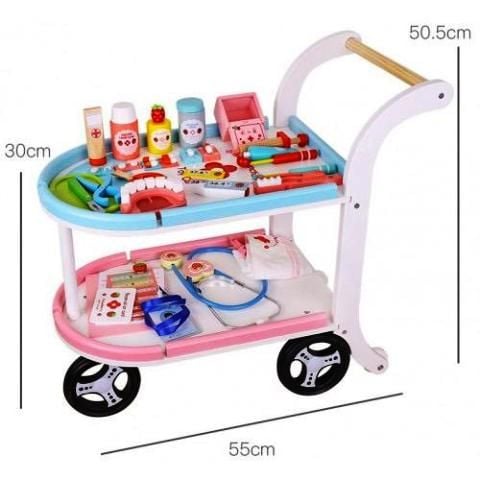 Set doctor din lemn -Carucior medical Engros