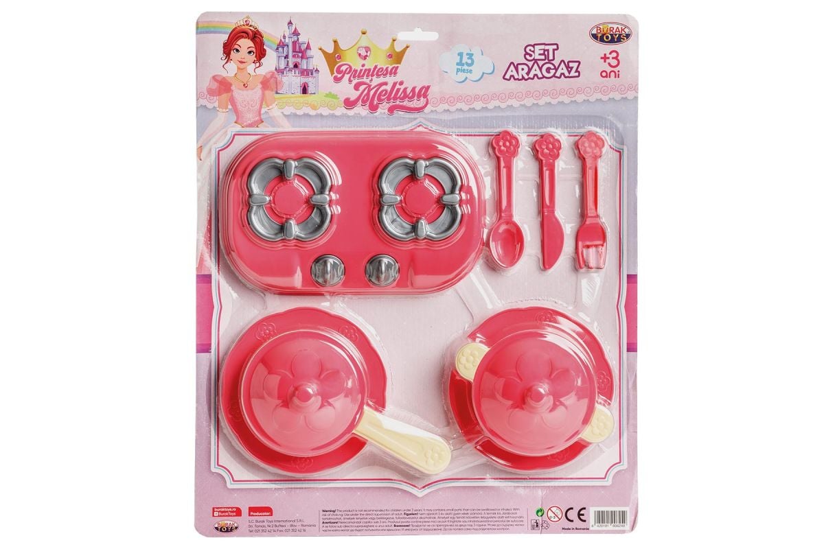 Set Aragaz de Jucărie cu Accesorii 38,5x33×7,5 cm En-Gros