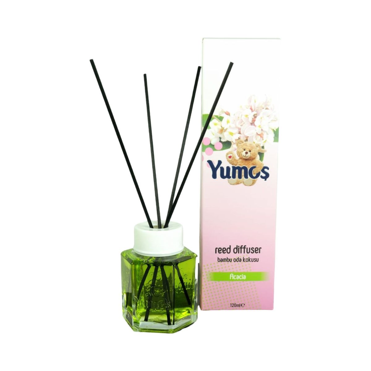 Odorizant YUMOS de camera cu betisoare bambus AROMA DE ACACIA ENGROSS