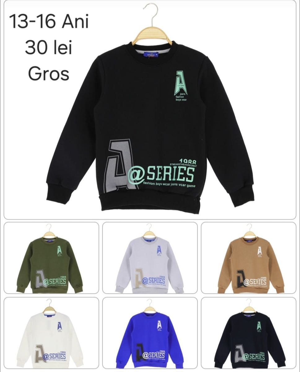 Bluza groasa Engros pentru baieti, cu model imprimat