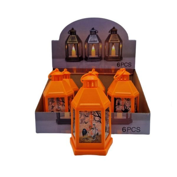 Felinar Plastic Led Halloween 6/set 15cm engros