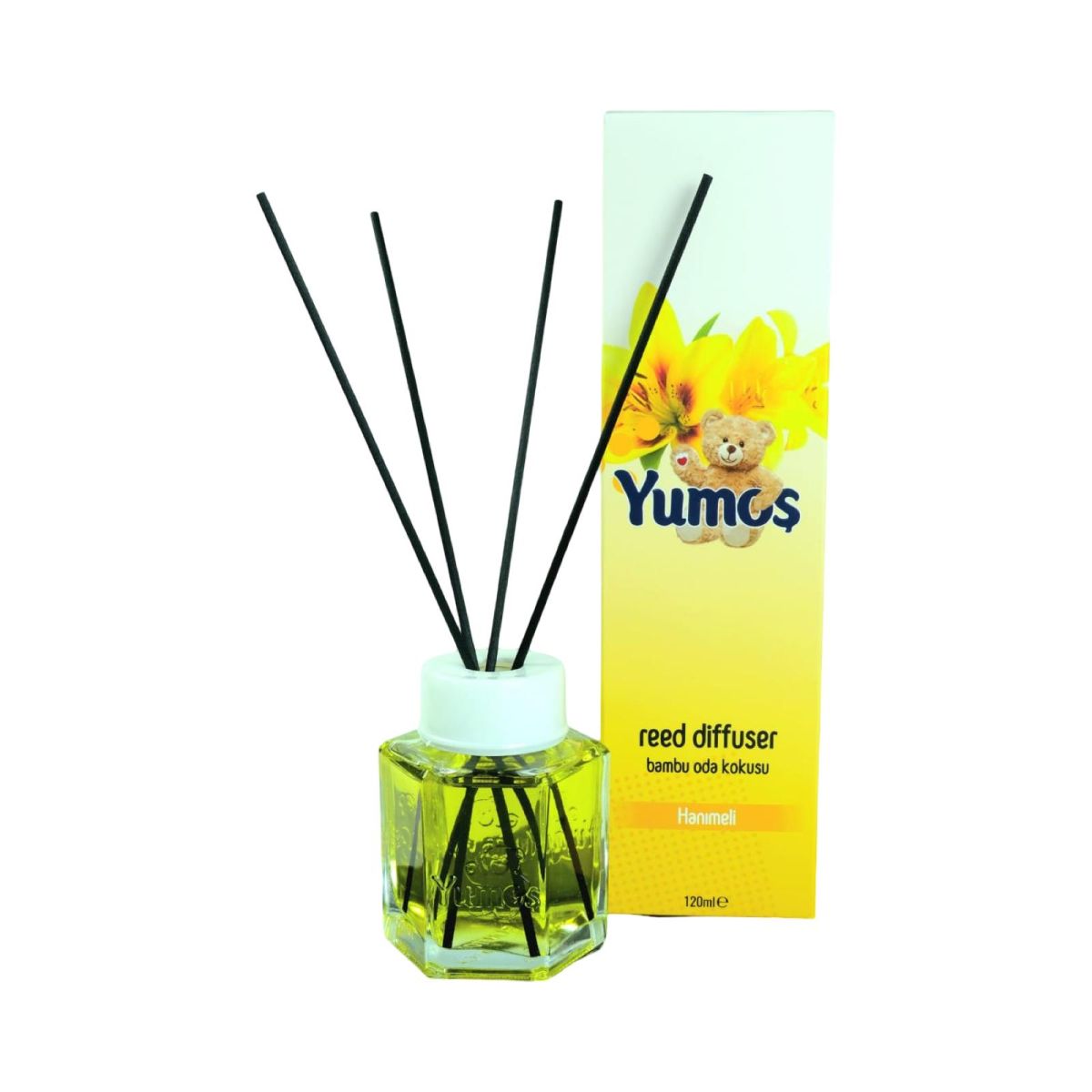 Odorizant YUMOS de camera cu betisoare bambus AROMA DE HANIMELLI MANA MAICII DOMUNULUI ENGROSS