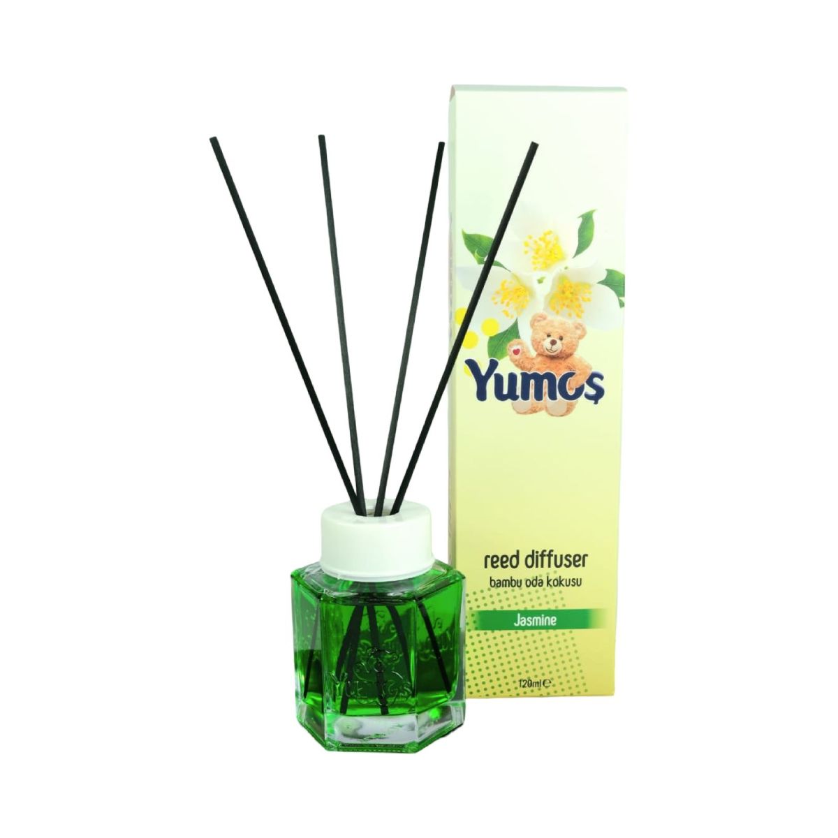 Odorizant YUMOS de camera cu betisoare bambus AROMA DE IASOMIIE JASMINE ENGROSS