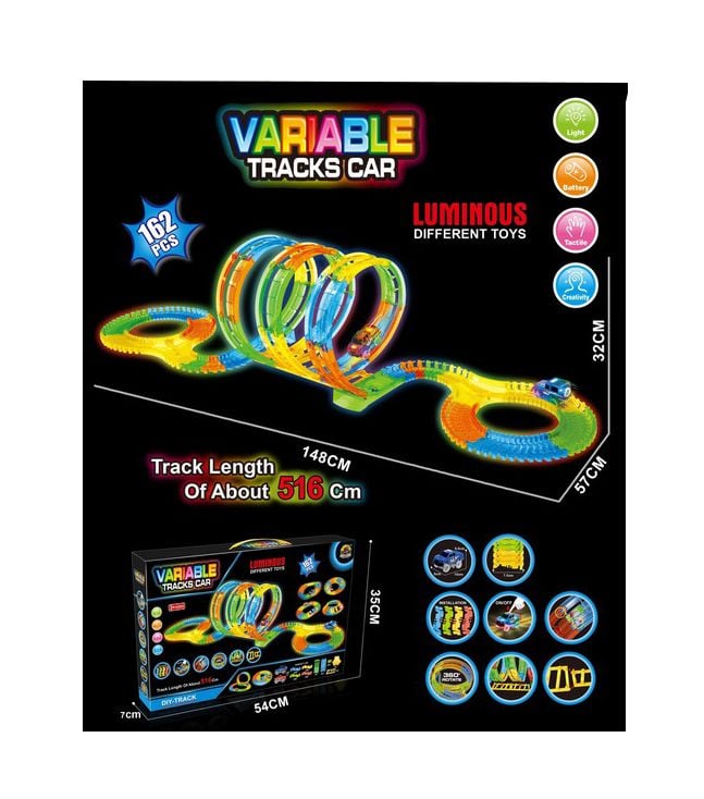 Pista flexibila curse masinute Magic Tracks din 162 piese 6511110052796 Engros