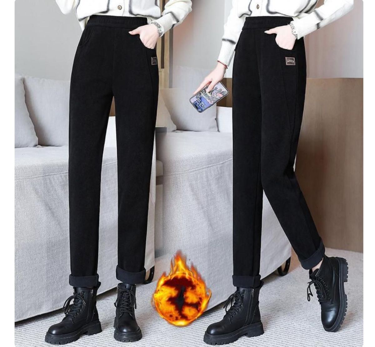 Pantaloni  en gross in dama imblaniti