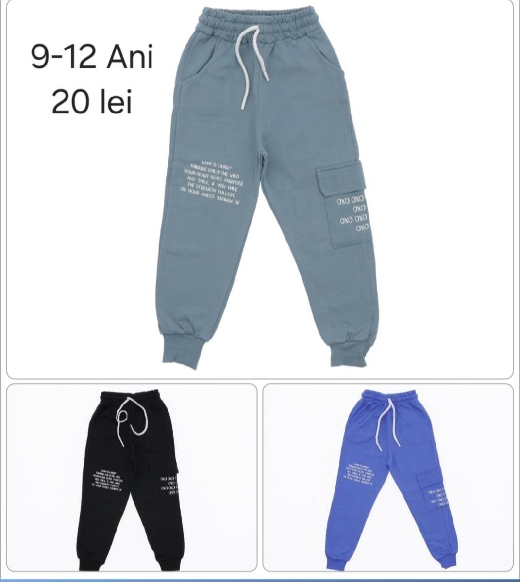 Pantaloni sport Engros pentru baieti, cu model imprimat