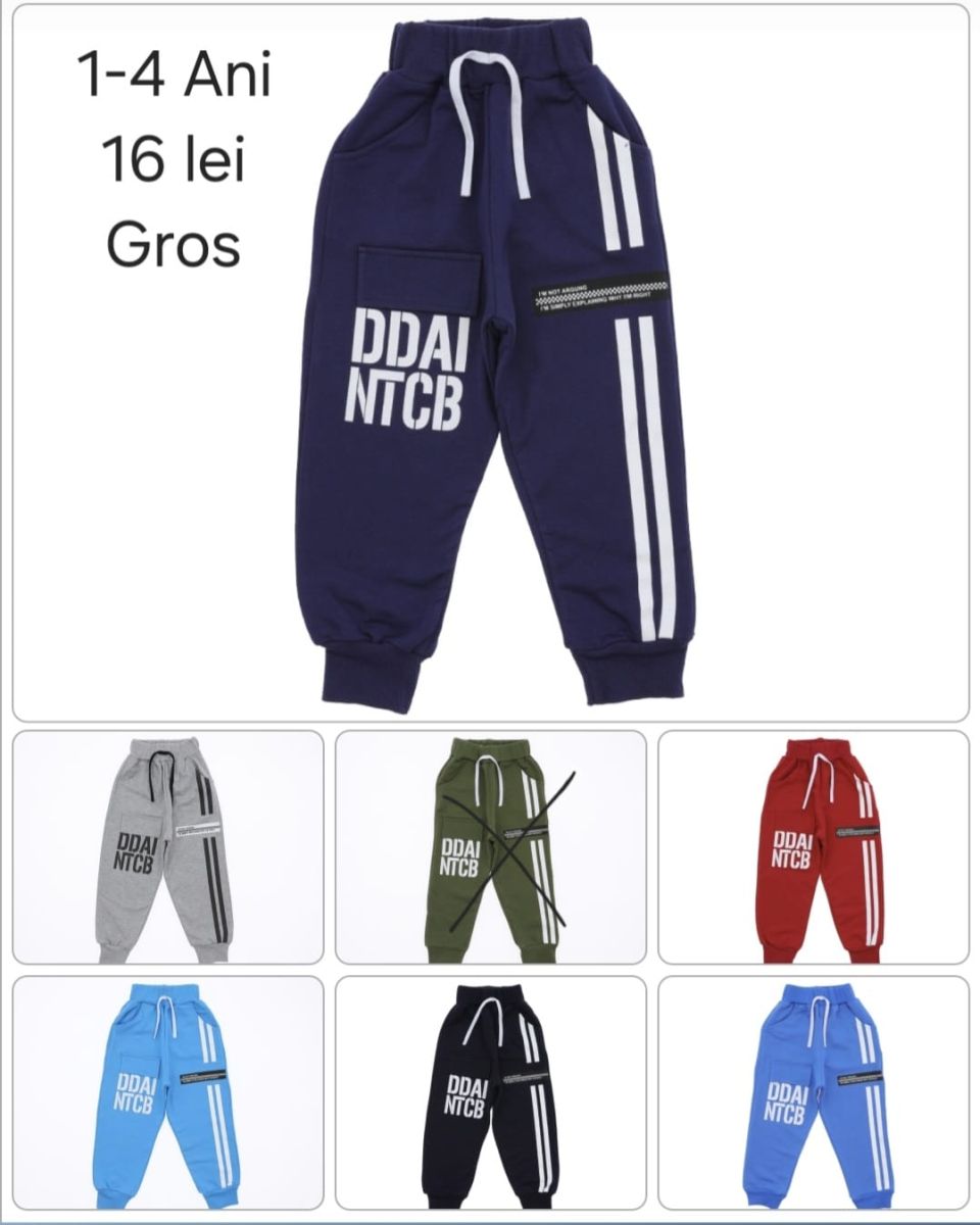 Pantaloni sport Engros pentru baieti, cu model imprimat