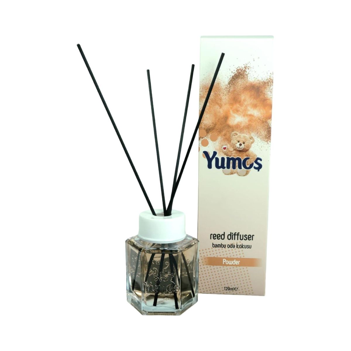 Odorizant YUMOS de camera cu betisoare bambus AROMA DE PUDRA ENGROSS