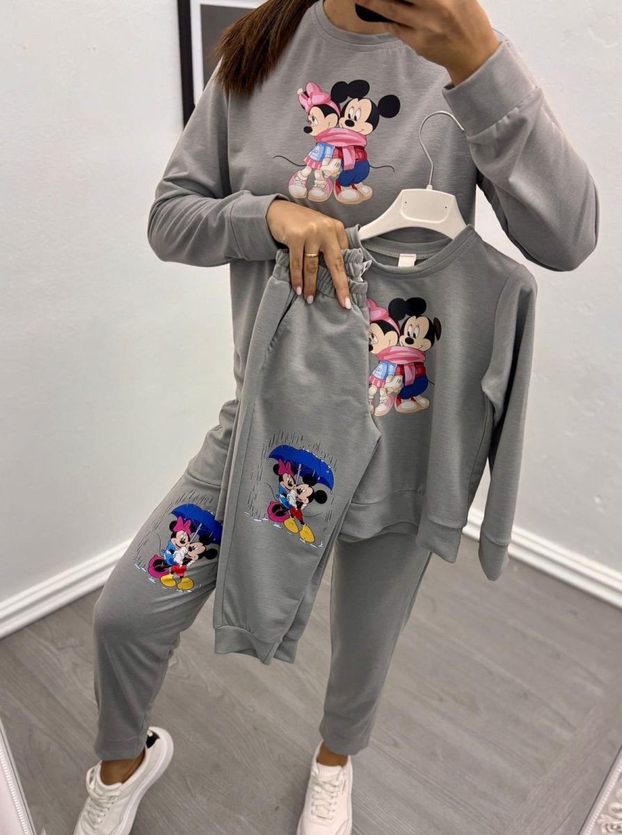 Set compleuri mama-copil Engros, 2 piese, cu model imprimat