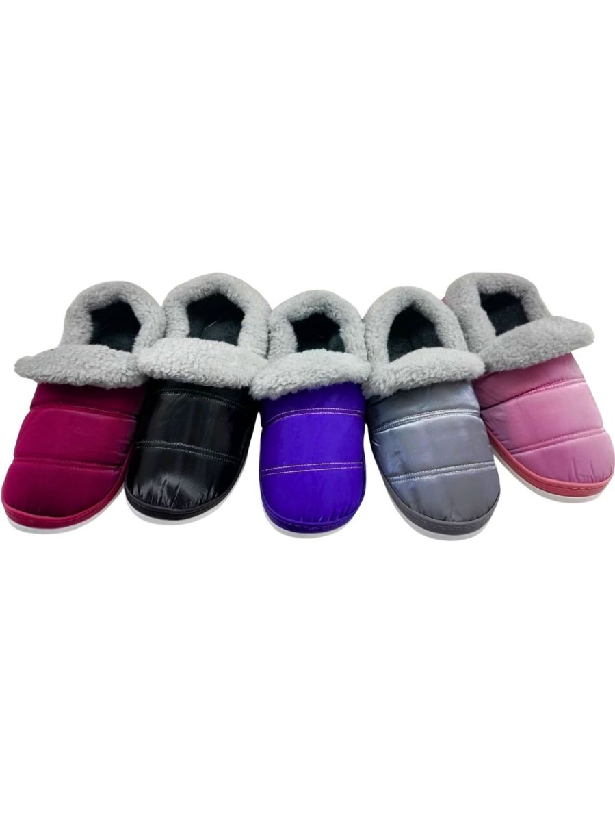 Papuci Interior Dama, Tip Botosi, Guler Blana Sintetica Moale, Imblaniti, Engross, Marimi 36-41, 12buc/serie