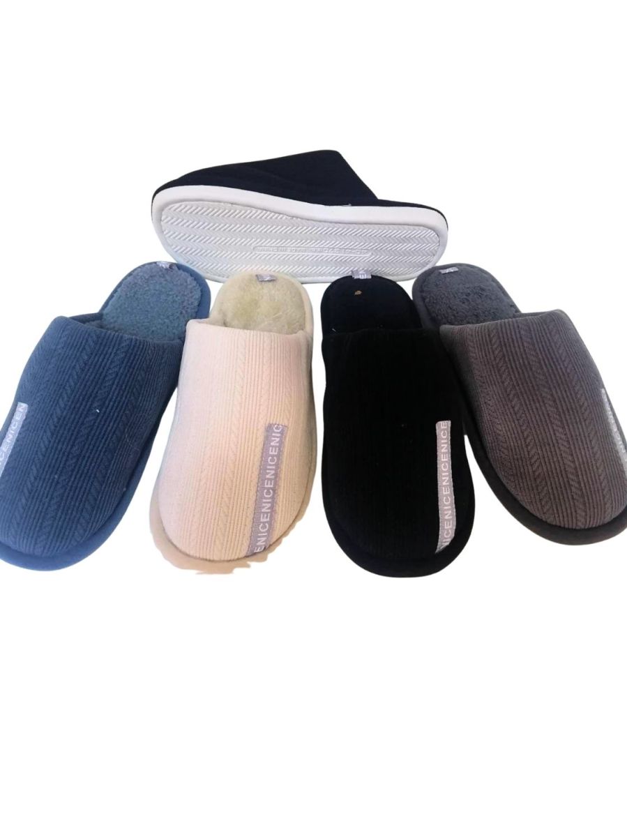 Papuci de Casa Barbati, Model Clasic, Material Textil , Captusiti, Talpa Flexibila, Engross, Marimi 40-45, 12buc/serie