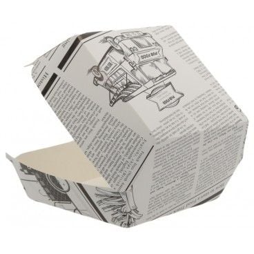 CUTII BURGER DIN CARTON MODEL ZIAR 10x10x7cm (50 BUC/SET)