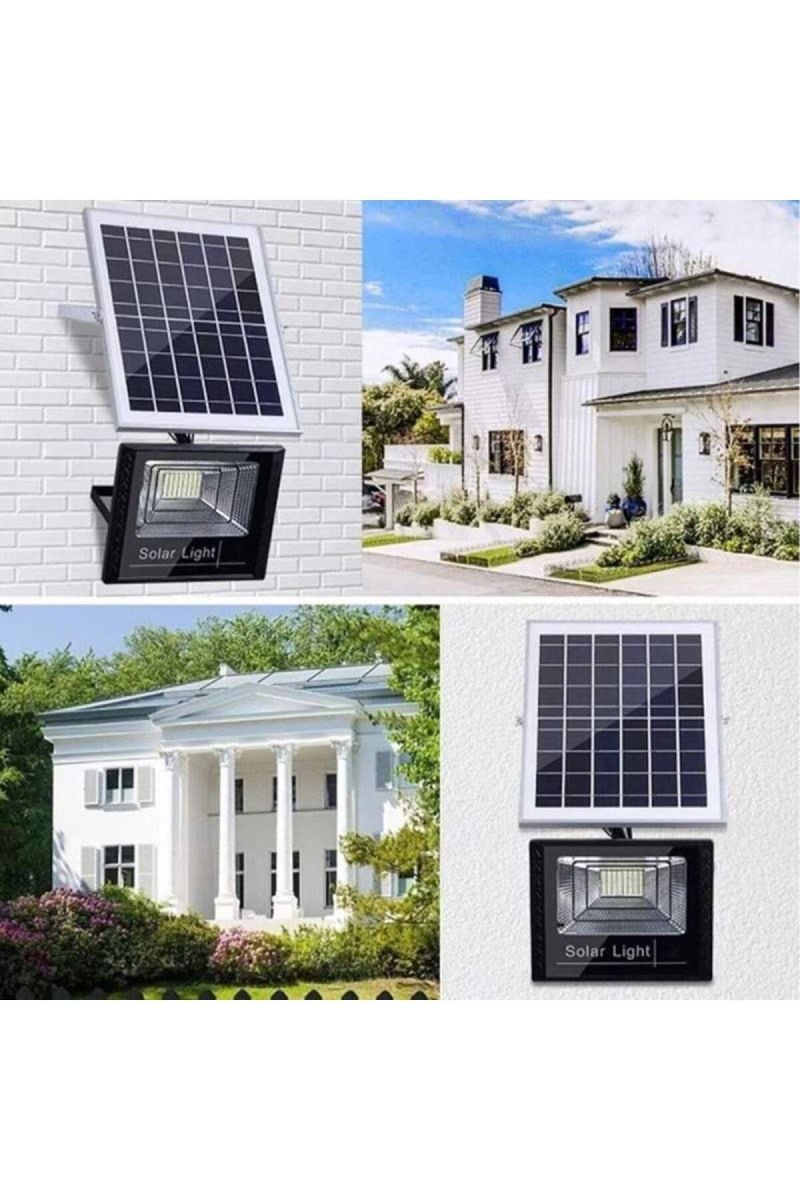 Proiector LED de exterior engross, cu panou solar, telecomandă cu funcții multiple, IP 67