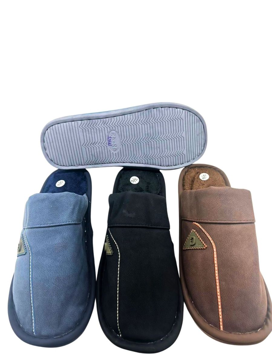 Papuci De Casa Barbati, Model Clasic, Imblaniti, Talpa Flexibila, Engross, Marimi 40-45, 12buc/serie