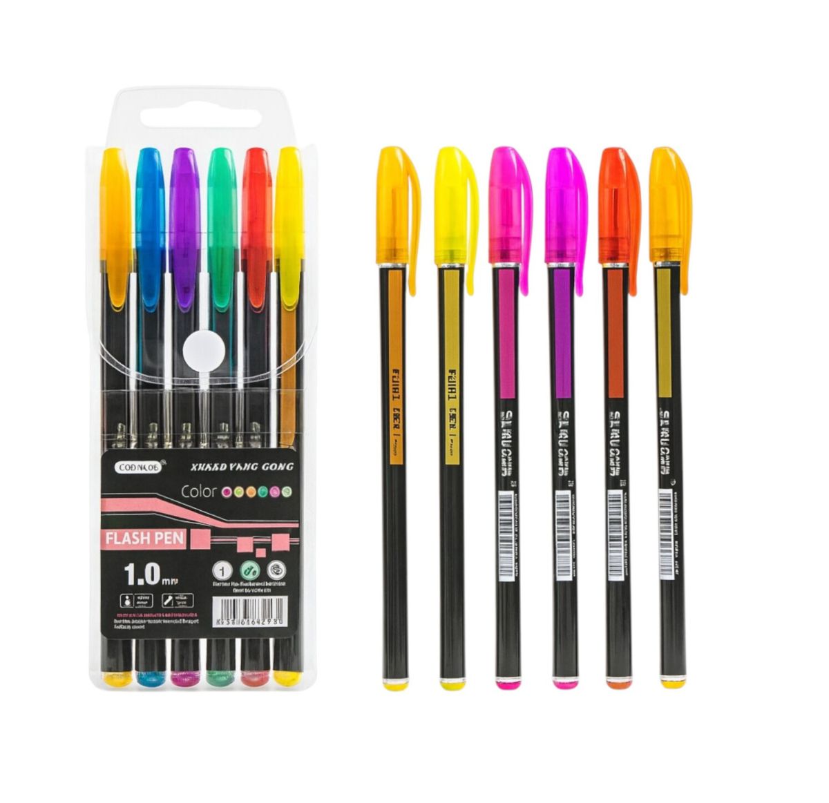 Pixuri Colorate 6/set Neon, 14cm Diferite Culori Engros