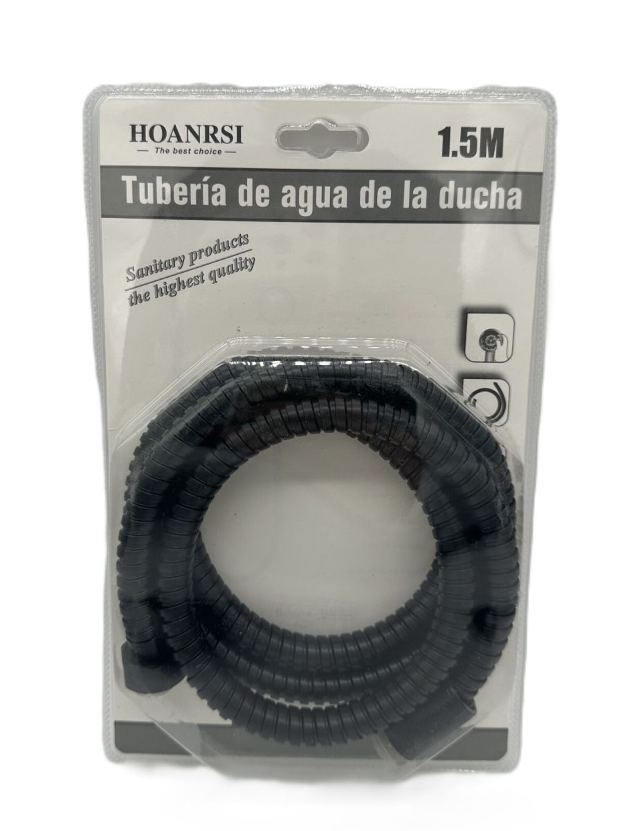 Furtun De Dus Baie Oțel Negru  1.5m   Engros