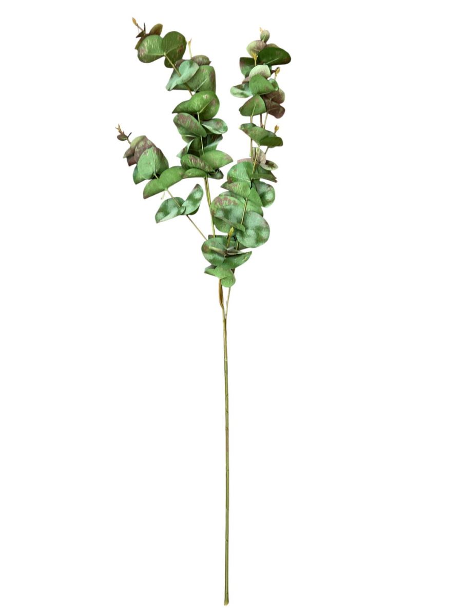 Creanga eucalipt hartie artificiala 4 fire, Flori artificiale En-Gros, 90 cm