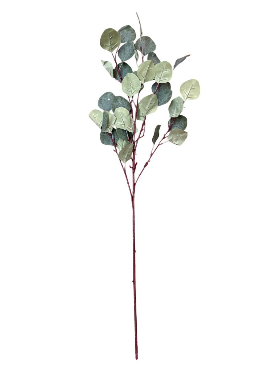Creanga eucalipt hartie artificiala 5 fire, Flori artificiale En-Gros, 80 cm
