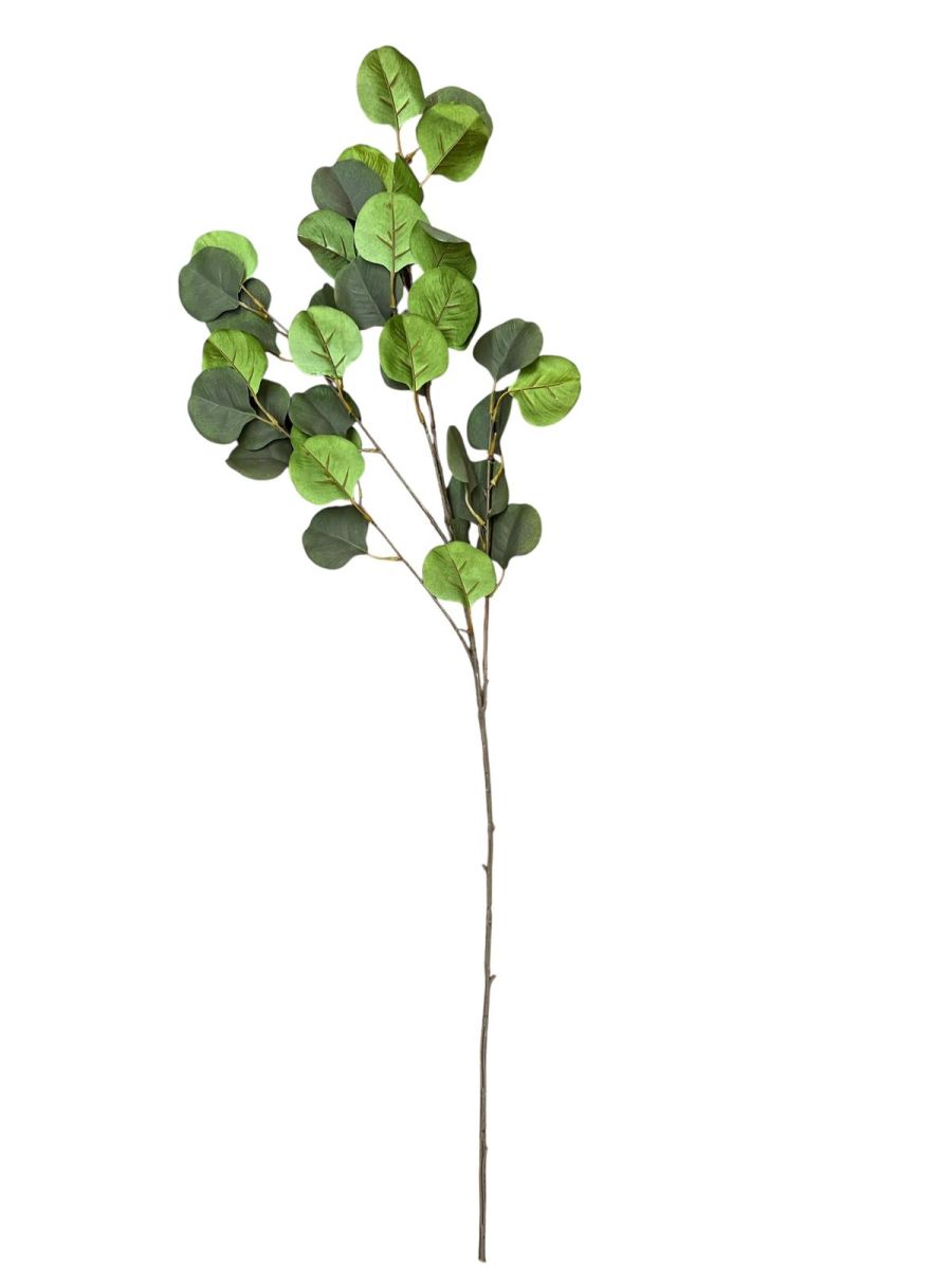 Creanga eucalipt hartie artificiala 5 fire, Flori artificiale En-Gros, 80 cm