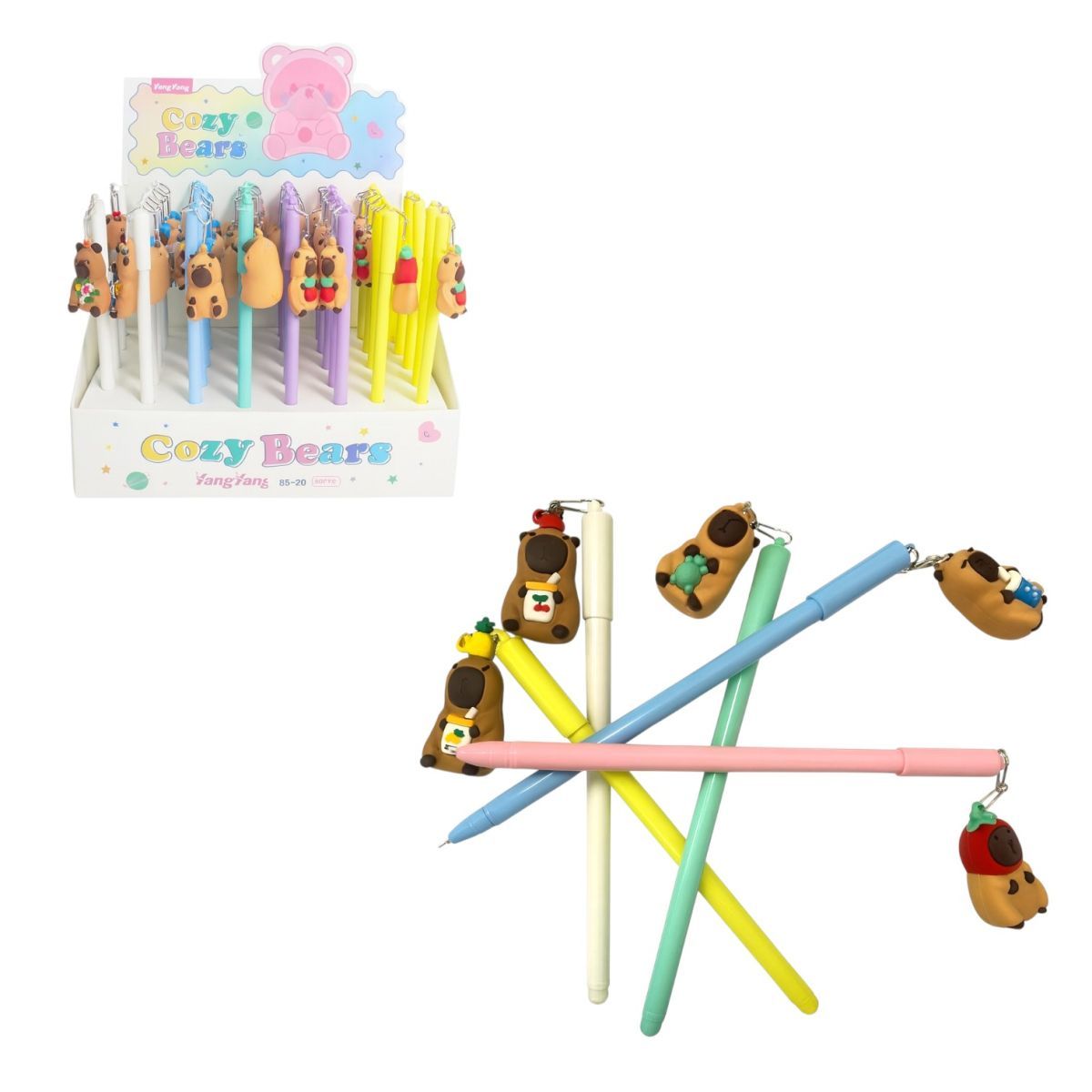 Pix cu Gel Albastru 40/set cu Figurina Capybara 17cm, Diferite Culori Engros