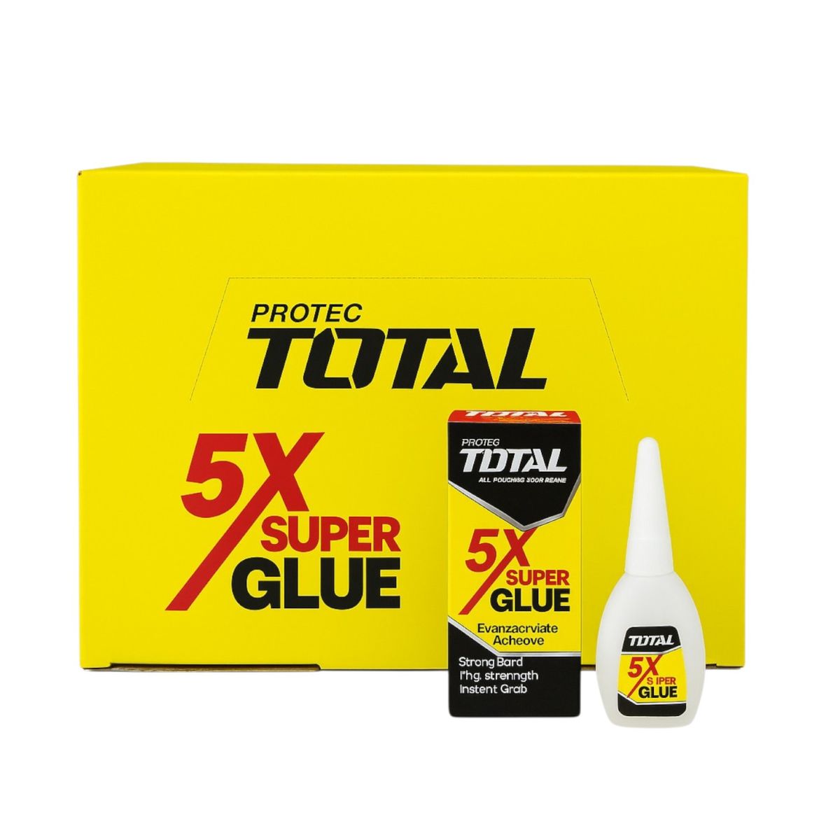 Super Glue Total 50/set Adeziv 9x3cm Extra Puternic, Universal pentru Metal, Plastic, Lemn, Cauciuc și Ceramică Engros